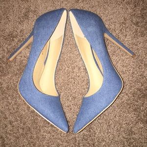 Shoe Republica LA Size 10 Denim Heels 5 inch